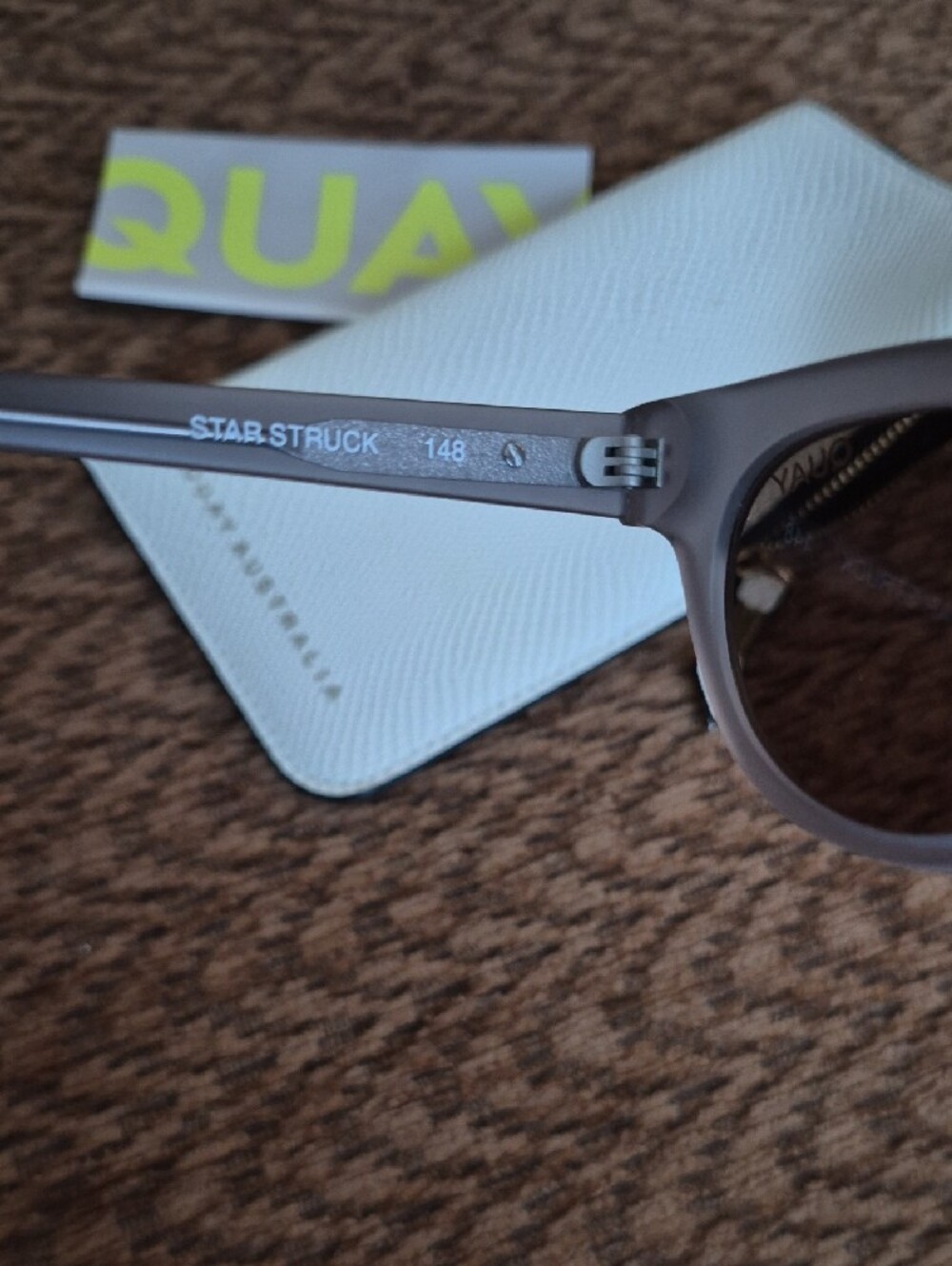 Quay Australia Matte Gray Cat Eye Sunglasses - Picture 4 of 6